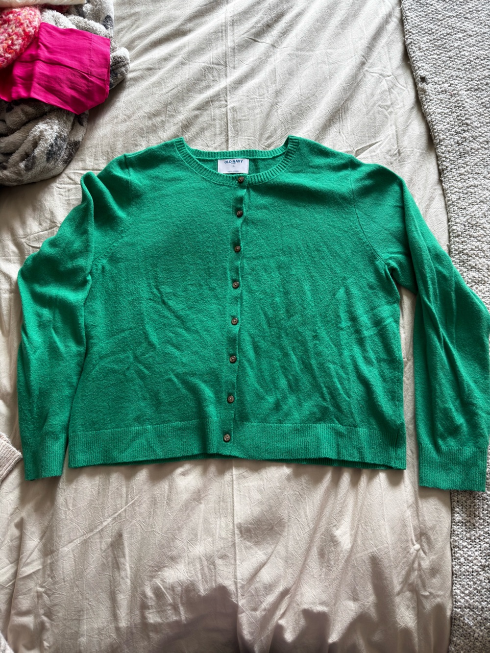 Old Navy Green Button-Front Women's Cardigan